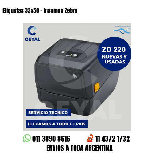 Etiquetas 33×50 – Insumos Zebra