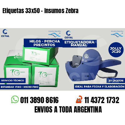Etiquetas 33x50 - Insumos Zebra 
