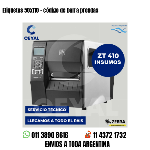 Etiquetas 50×110 – código de barra prendas