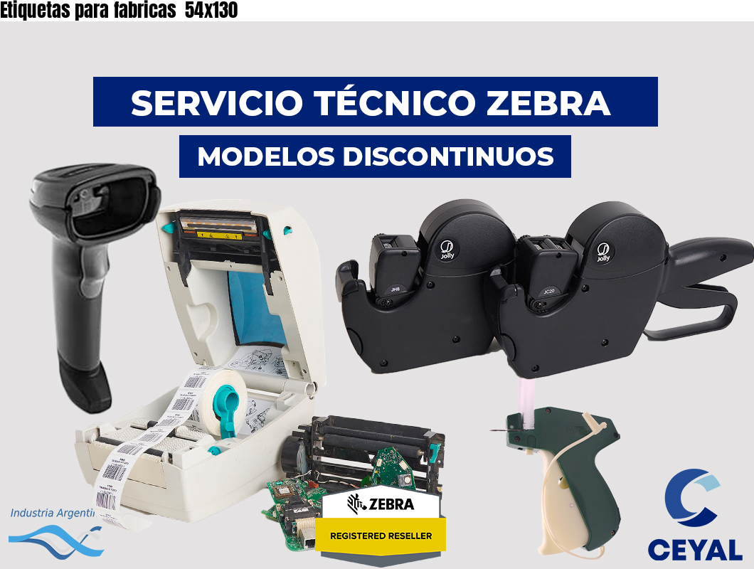 Etiquetas para fabricas  54x130