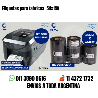 Etiquetas para fabricas  54x140
