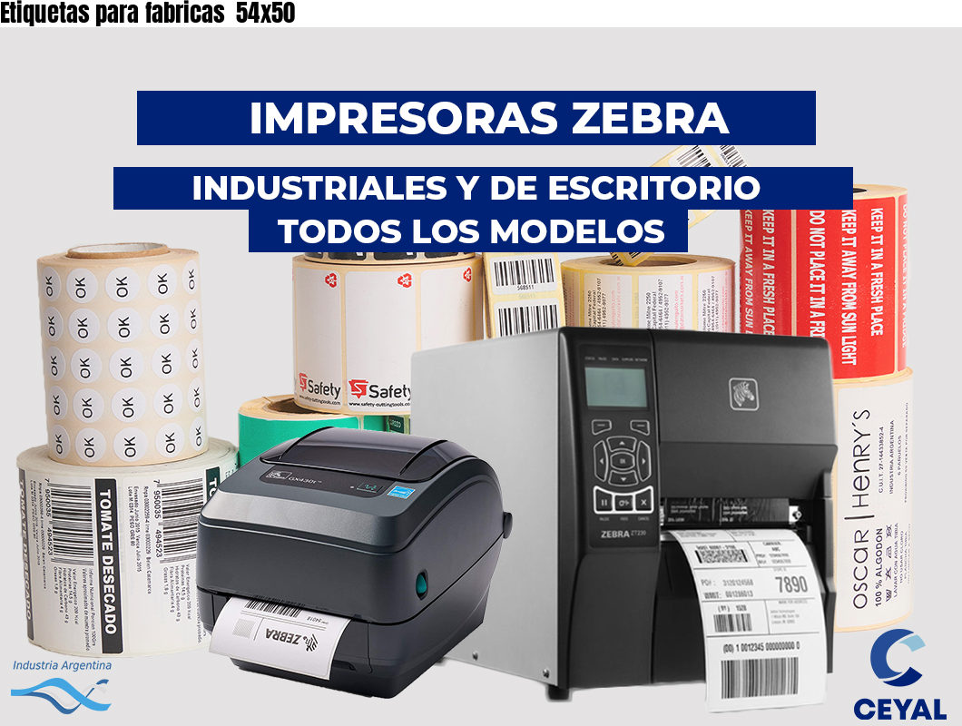 Etiquetas para fabricas  54x50