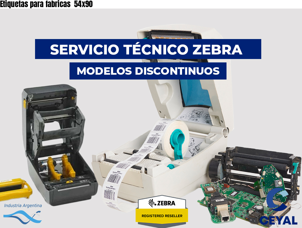 Etiquetas para fabricas  54x90