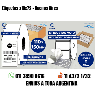 Etiquetas x10x72 - Buenos Aires