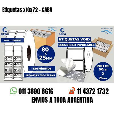 Etiquetas x10x72 - CABA