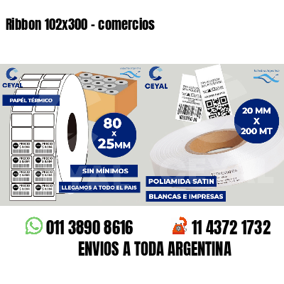 Ribbon 102x300 - comercios