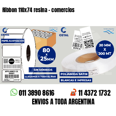 Ribbon 110x74 resina - comercios