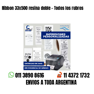 Ribbon 33x500 resina doble - Todos los rubros