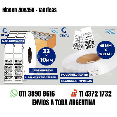 Ribbon 40x450 - fabricas