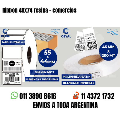Ribbon 40x74 resina - comercios
