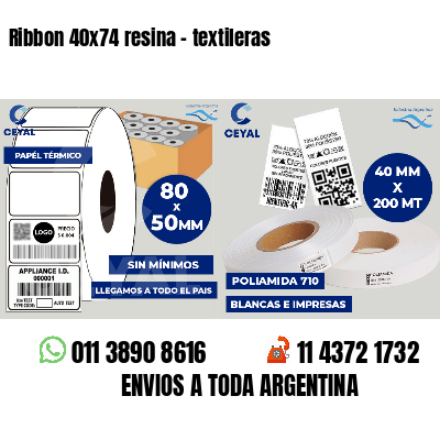 Ribbon 40x74 resina - textileras