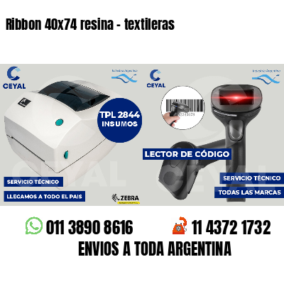 Ribbon 40x74 resina - textileras