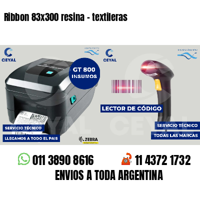 Ribbon 83x300 resina - textileras