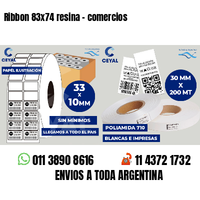 Ribbon 83x74 resina - comercios