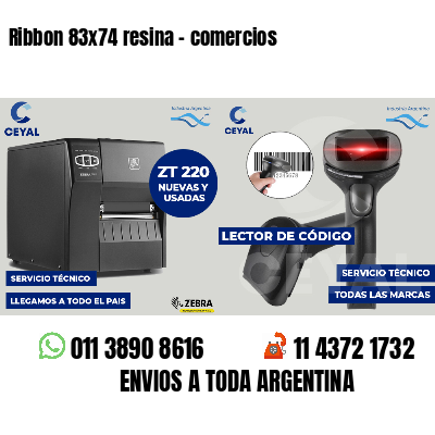 Ribbon 83x74 resina - comercios