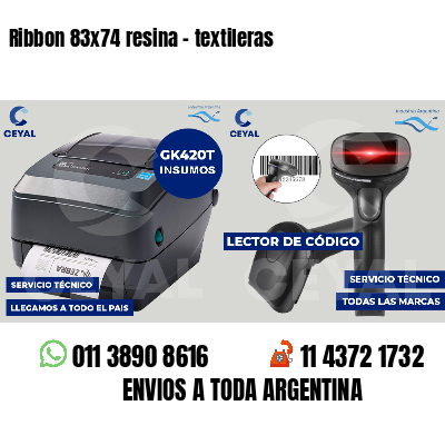 Ribbon 83x74 resina - textileras
