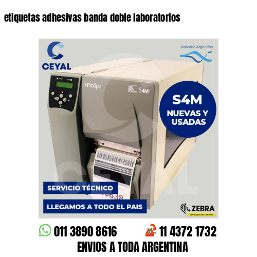 etiquetas adhesivas banda doble laboratorios