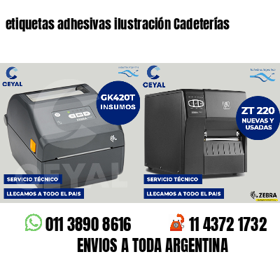 etiquetas adhesivas ilustración Cadeterías