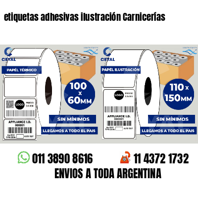 etiquetas adhesivas ilustración Carnicerías