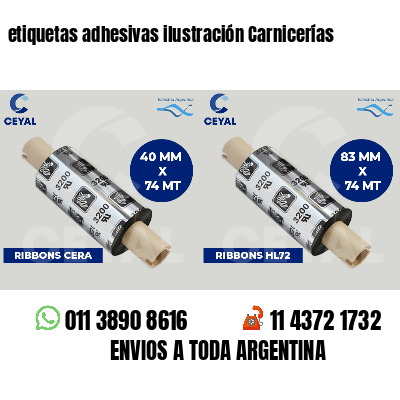 etiquetas adhesivas ilustración Carnicerías