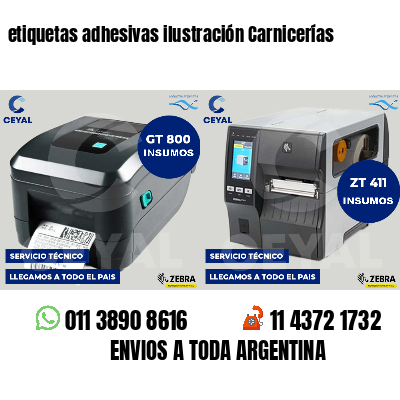 etiquetas adhesivas ilustración Carnicerías