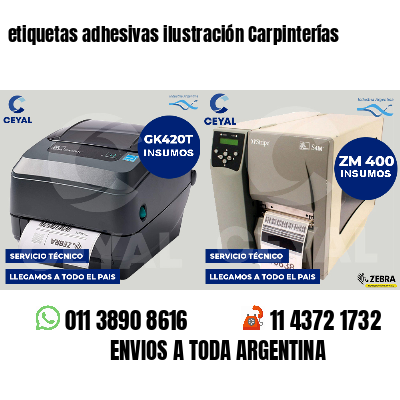etiquetas adhesivas ilustración Carpinterías