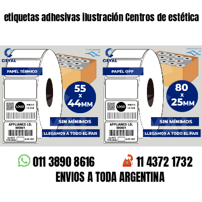 etiquetas adhesivas ilustración Centros de estética