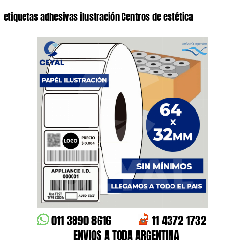 etiquetas adhesivas ilustración Centros de estética