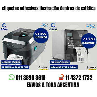 etiquetas adhesivas ilustración Centros de estética