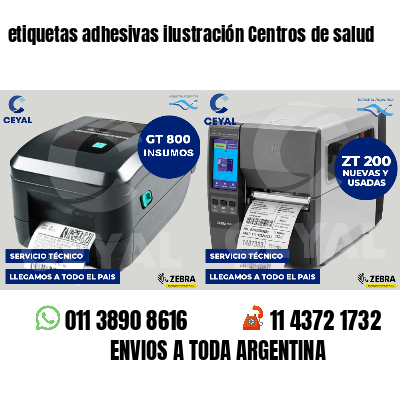 etiquetas adhesivas ilustración Centros de salud
