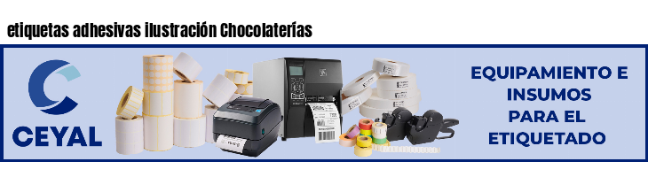 etiquetas adhesivas ilustración Chocolaterías