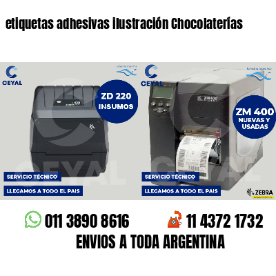 etiquetas adhesivas ilustración Chocolaterías