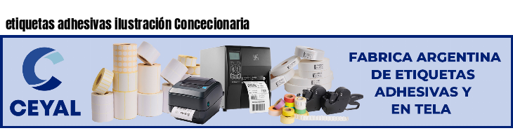 etiquetas adhesivas ilustración Concecionaria