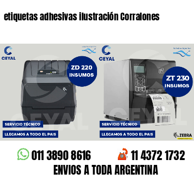 etiquetas adhesivas ilustración Corralones