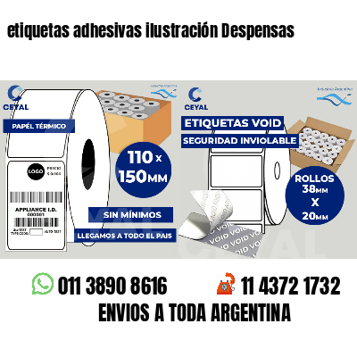 etiquetas adhesivas ilustración Despensas