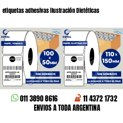 etiquetas adhesivas ilustración Dietéticas