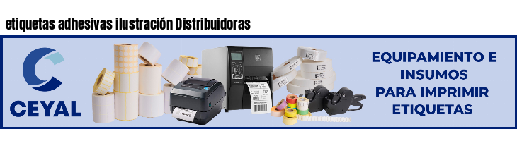 etiquetas adhesivas ilustración Distribuidoras
