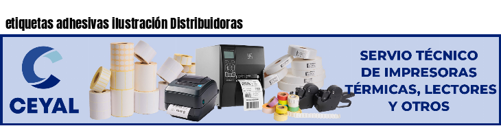 etiquetas adhesivas ilustración Distribuidoras