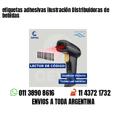 etiquetas adhesivas ilustración Distribuidoras de bebidas