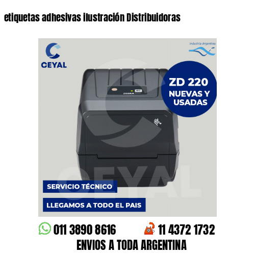 etiquetas adhesivas ilustración Distribuidoras
