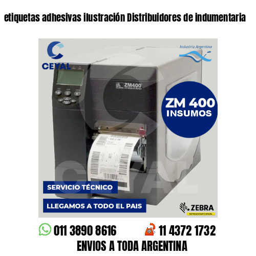 etiquetas adhesivas ilustración Distribuidores de indumentaria