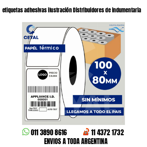 etiquetas adhesivas ilustración Distribuidores de indumentaria