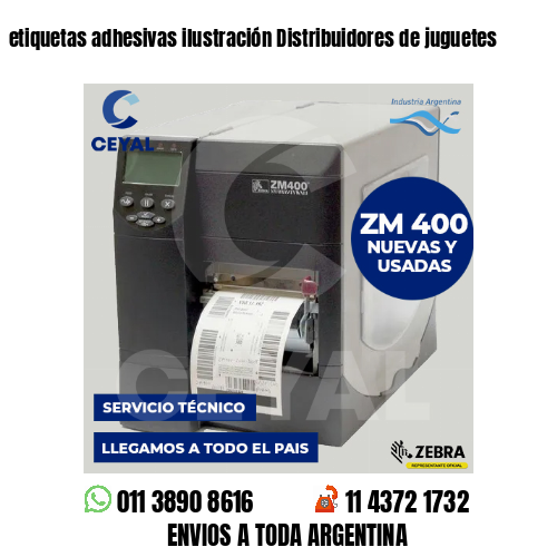 etiquetas adhesivas ilustración Distribuidores de juguetes
