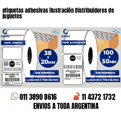 etiquetas adhesivas ilustración Distribuidores de juguetes