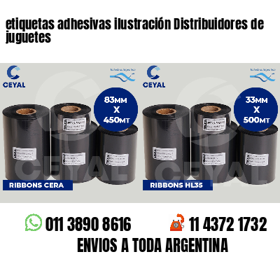 etiquetas adhesivas ilustración Distribuidores de juguetes
