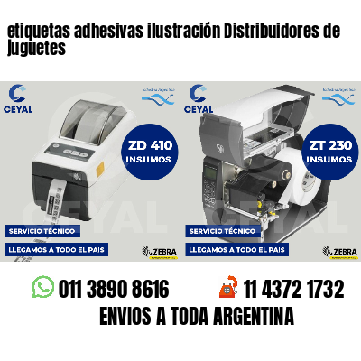 etiquetas adhesivas ilustración Distribuidores de juguetes