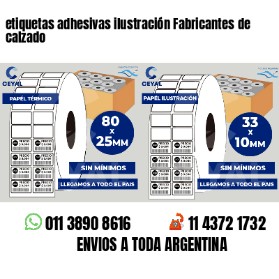 etiquetas adhesivas ilustración Fabricantes de calzado