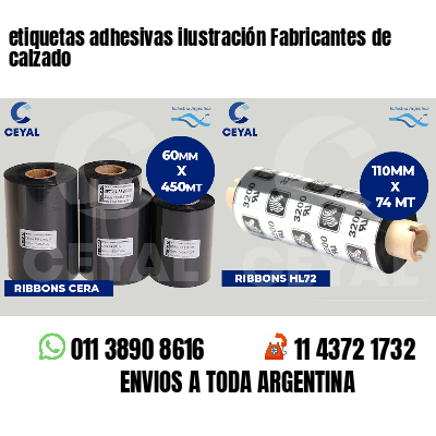 etiquetas adhesivas ilustración Fabricantes de calzado