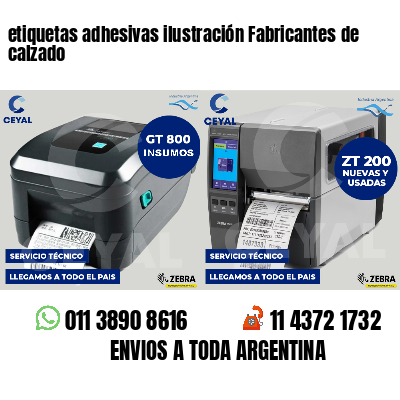 etiquetas adhesivas ilustración Fabricantes de calzado