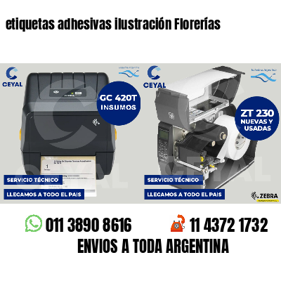etiquetas adhesivas ilustración Florerías